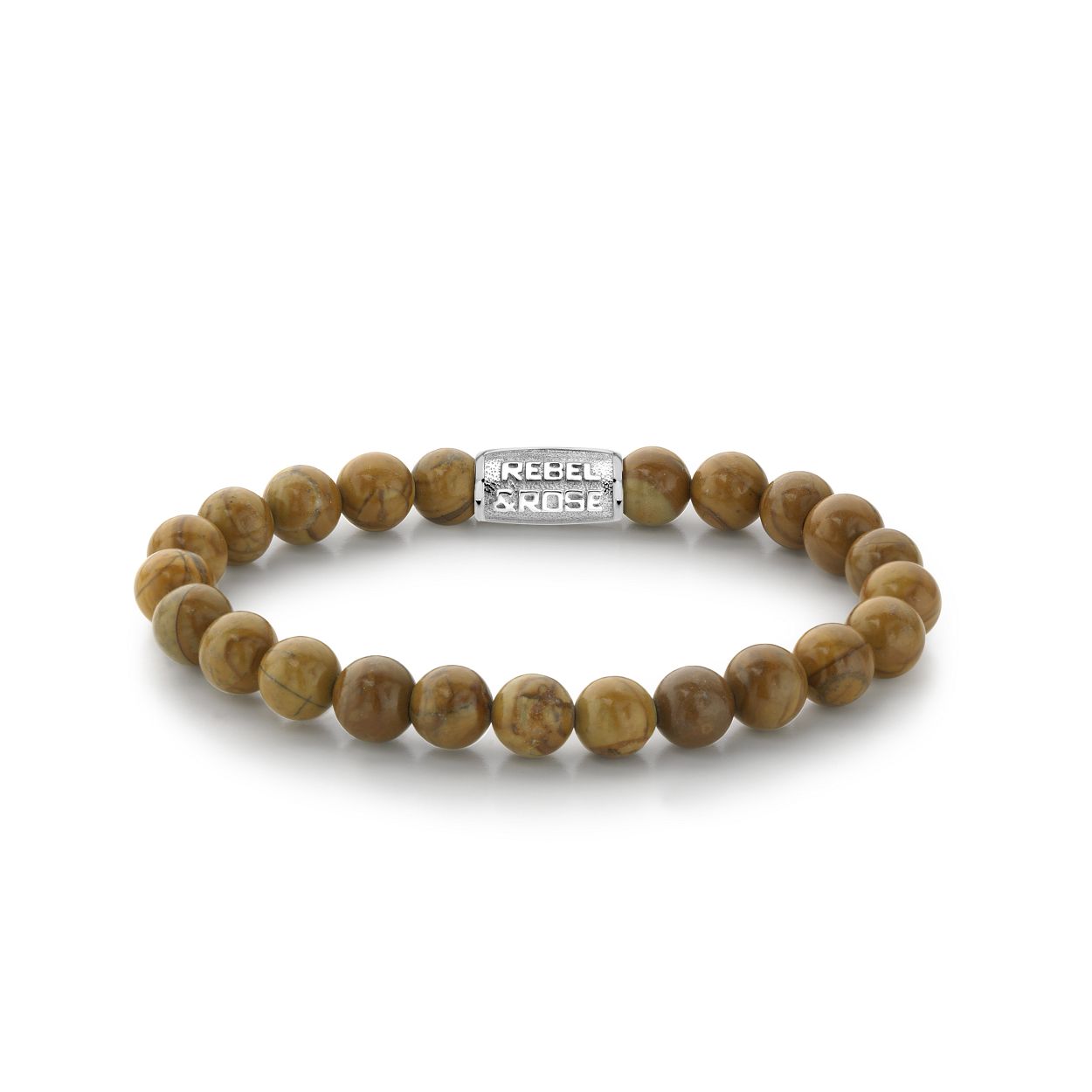 Deze armband is van het merk Rebel & Rose. Het is een herensieraad. De armband is bruin van kleur.