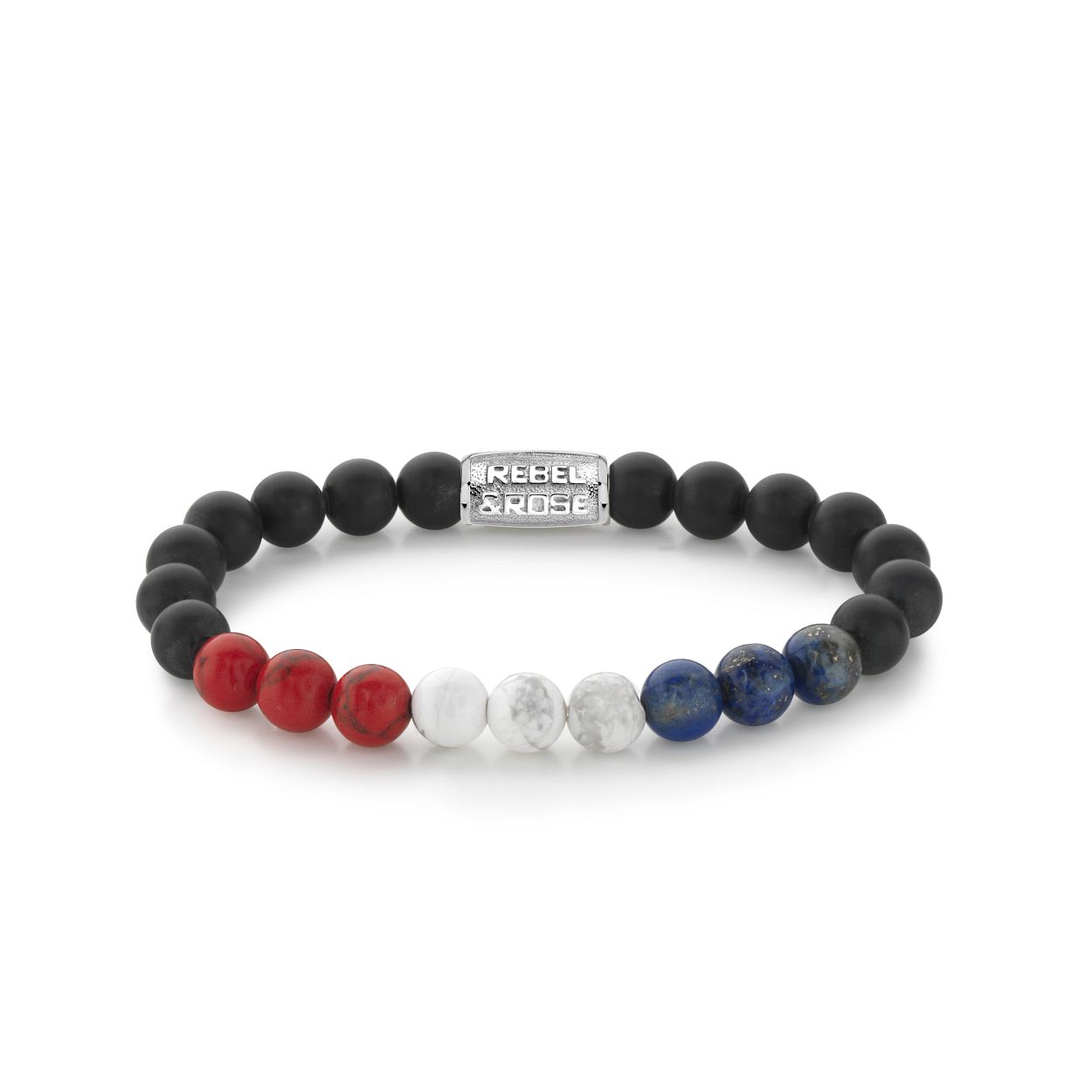 Deze armband is van het merk Rebel & Rose. Het is een herensieraad. De armband is zwart van kleur.