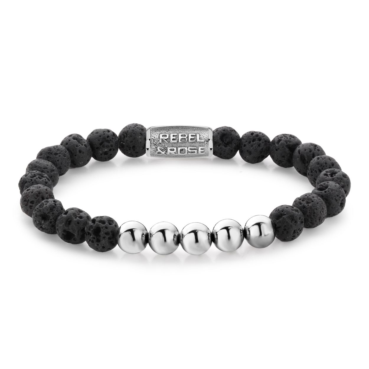 Deze armband is van het merk Rebel & Rose. Het is een herensieraad. De armband is zwart van kleur.