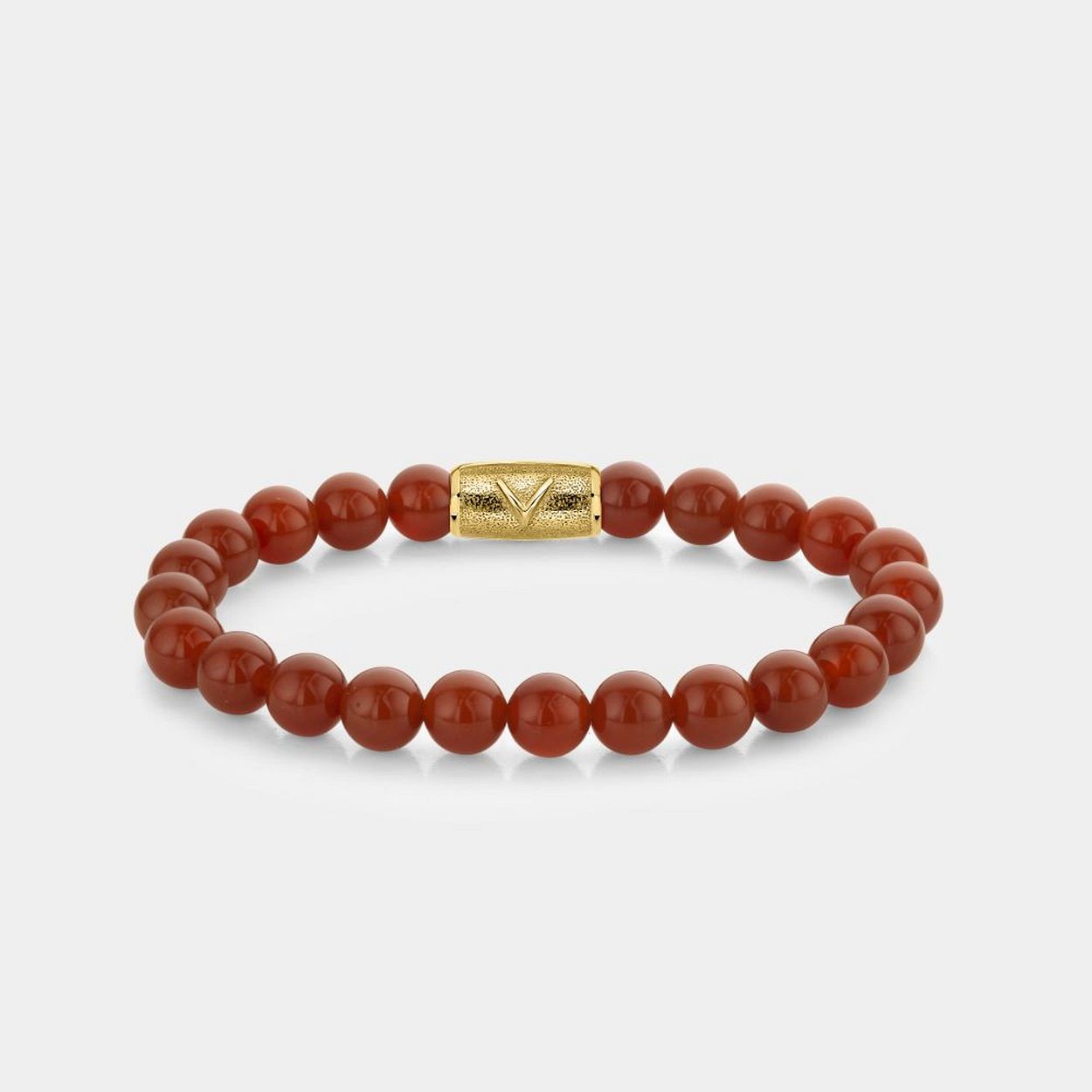 Red Agate. Gold plated Large 19cm
