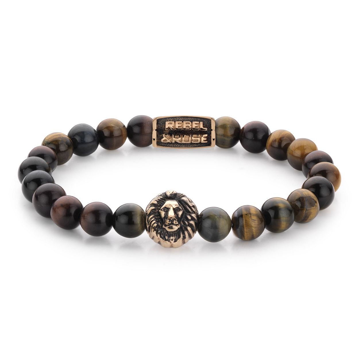 Deze armband is van het merk Rebel & Rose. Het is een herensieraad. De armband is bruin van kleur.