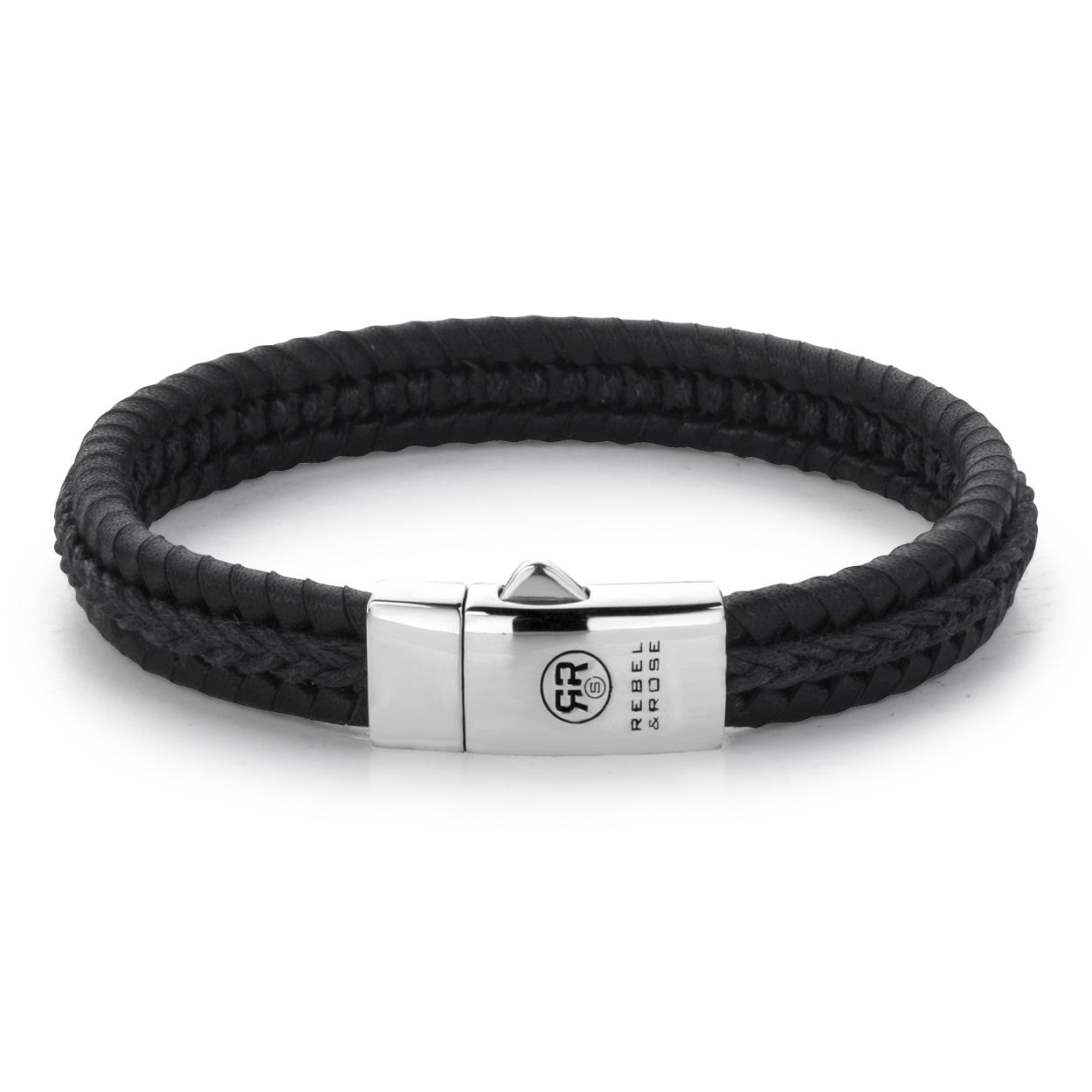 Deze armband is van het merk Rebel & Rose. Het is een herensieraad. De armband is zwart van kleur.