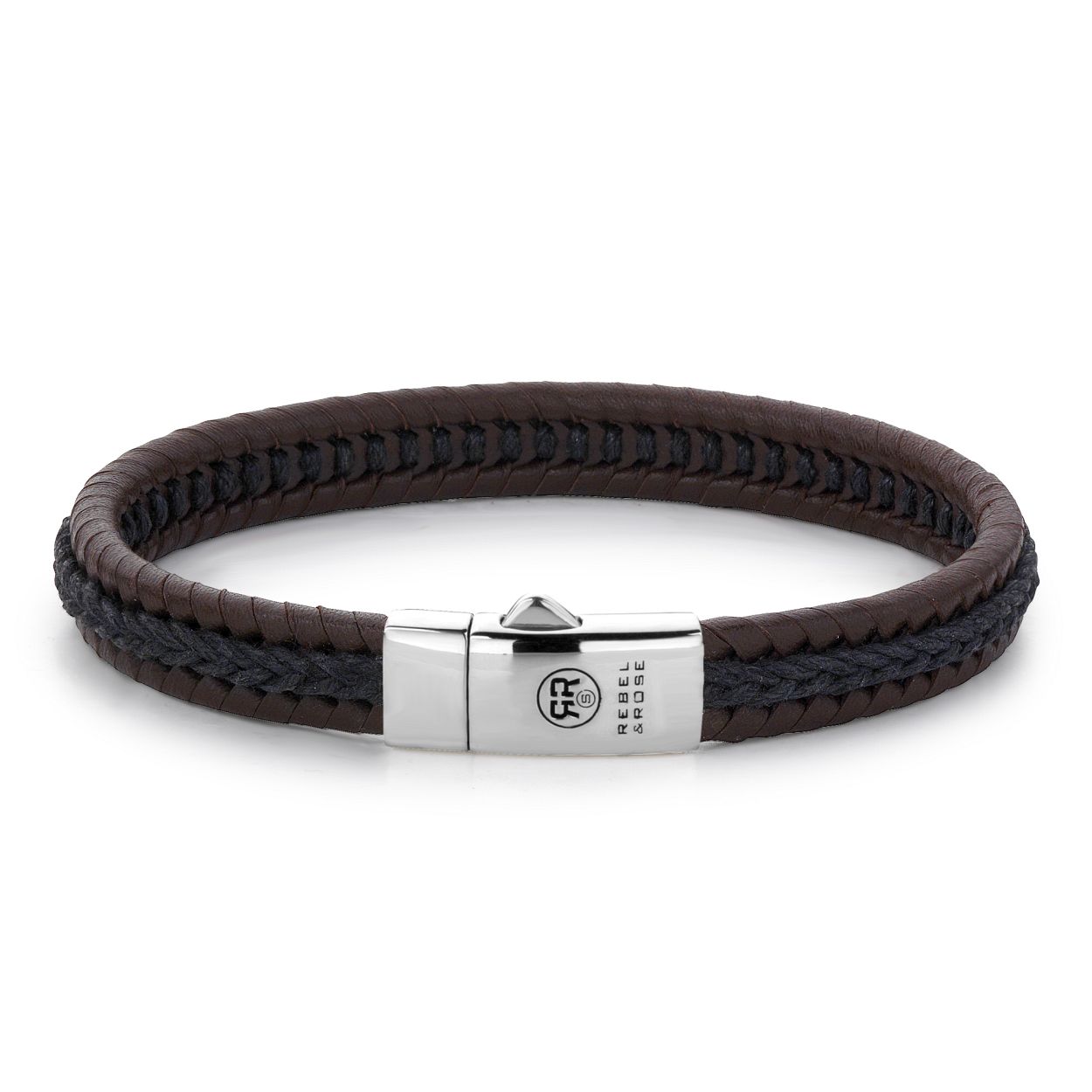 Deze armband is van het merk Rebel & Rose. Het is een herensieraad. De armband is zwart van kleur.