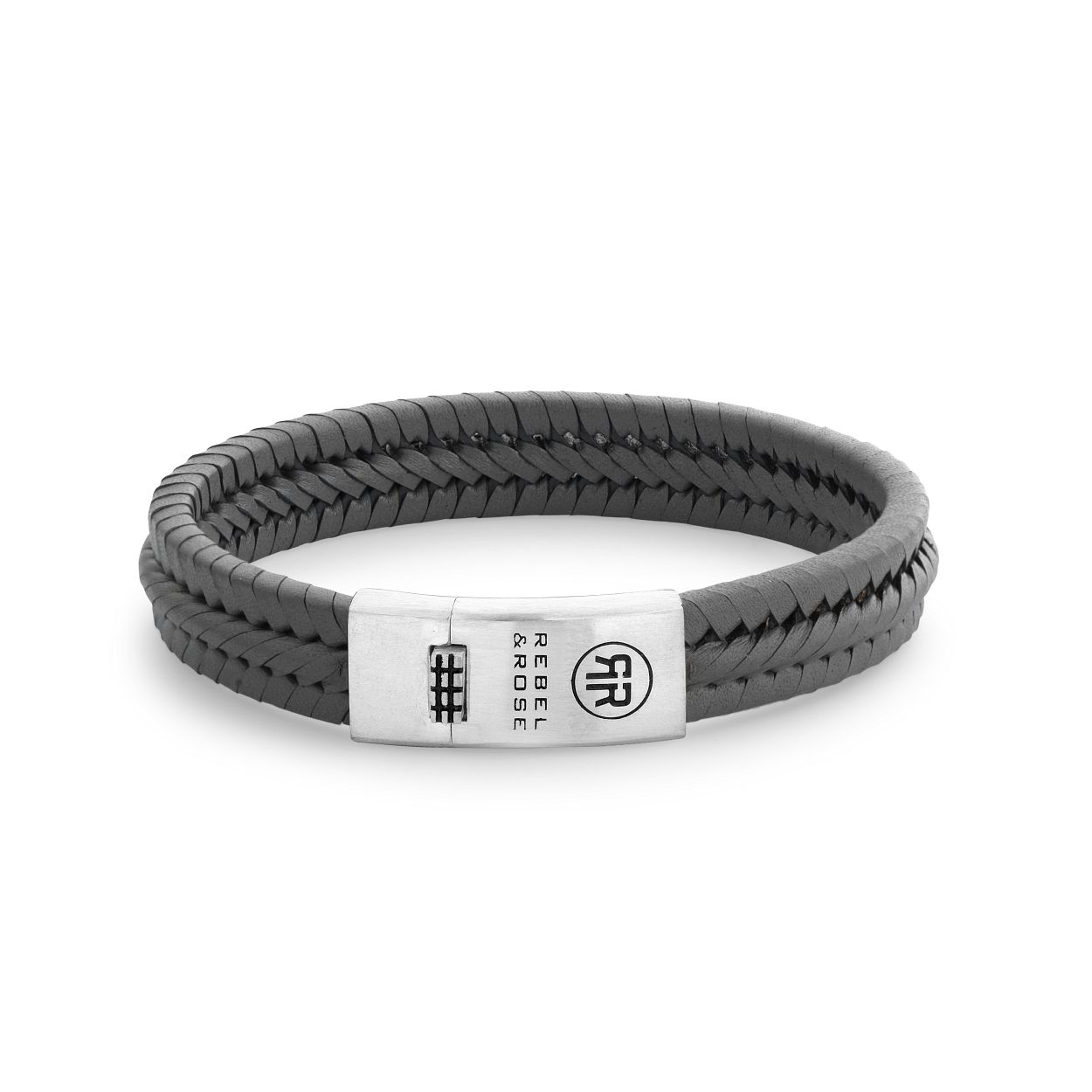 Deze armband is van het merk Rebel & Rose. Het is een herensieraad. De armband is grijs van kleur.