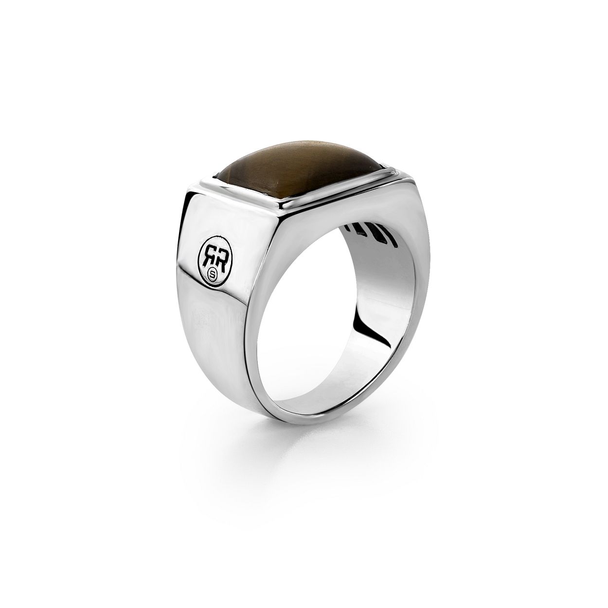 Deze ring is van het merk Rebel & Rose. Het is een herensieraad. De ring is bruin van kleur.