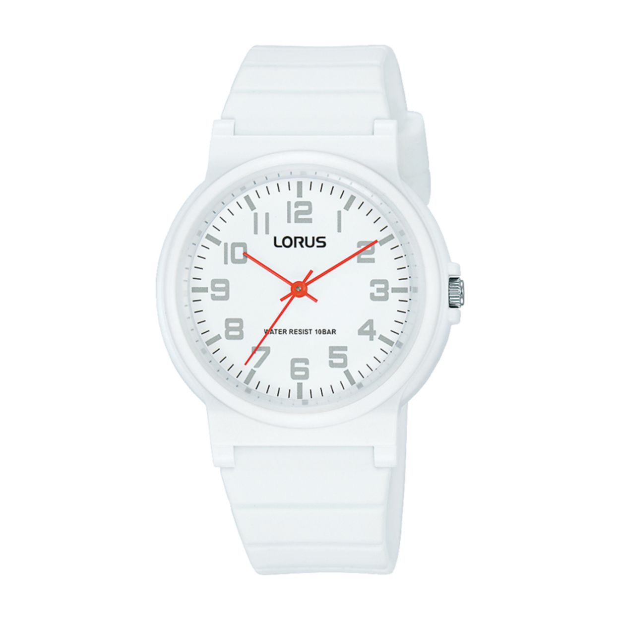 Dit kinderhorloge is van het merk Lorus. Het is een analoog horloge gemaakt van silicoon. De diameter van de kast is 34 mm en de kast is 8.5 mm dik.
De verdere specificaties van het horloge zijn als volgt:
Glassoort: acryl glas
Bandbreedte: 16
Kastmateriaal: kunststof
Waterdichtheid: 10 ATM
Techniek: quartz