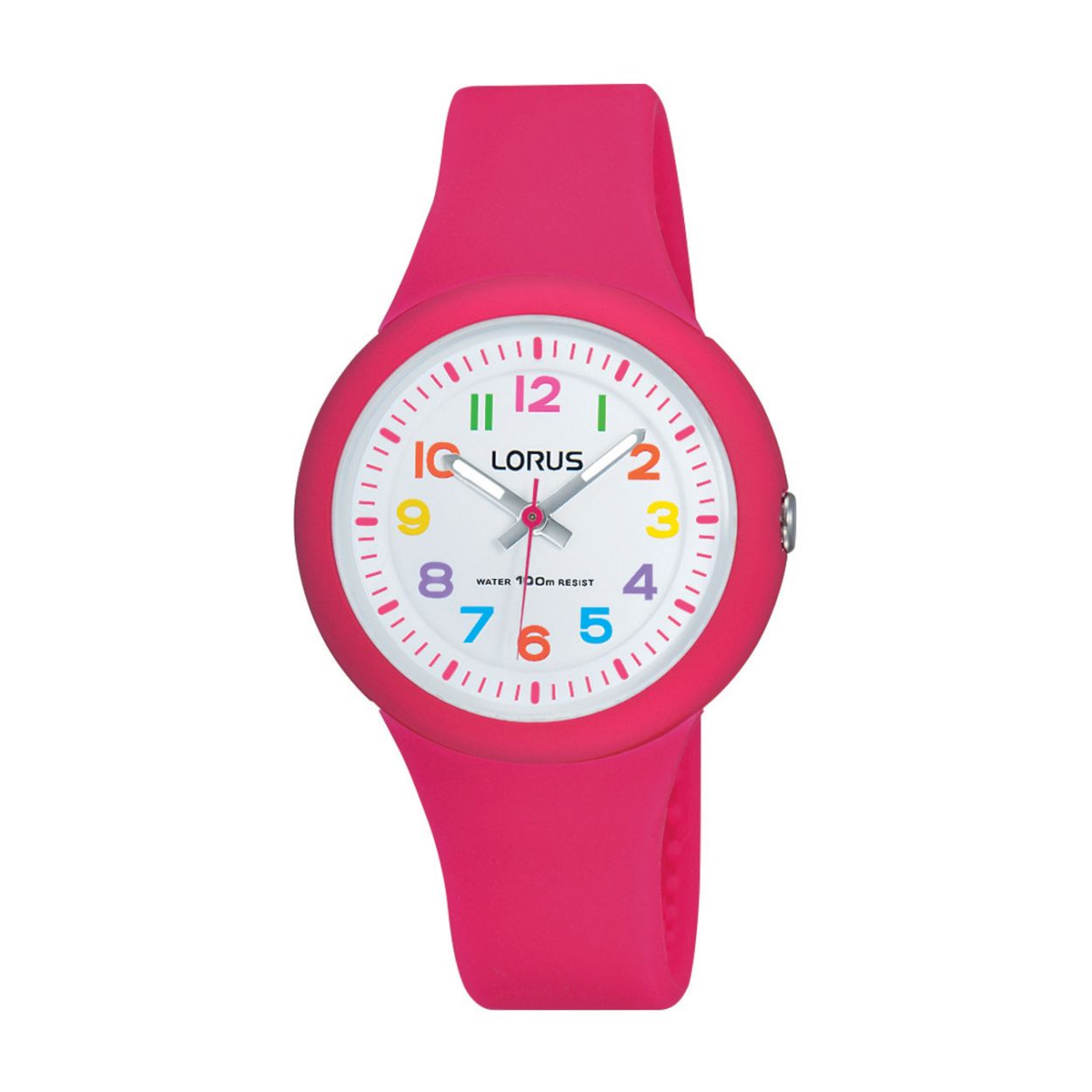 Dit kinderhorloge is van het merk Lorus. Het is een analoog horloge gemaakt van silicoon. De diameter van de kast is 32 mm en de kast is 11 mm dik.
De verdere specificaties van het horloge zijn als volgt:
Glassoort: acryl glas
Bandbreedte: 14
Kastmateriaal: kunststof
Waterdichtheid: 10 ATM
Techniek: quartz