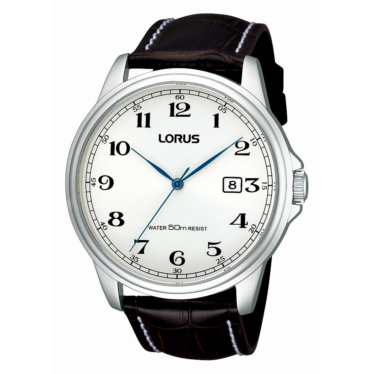Ontdek het mooie LORUS RS985AX9 horloge voor heren. Uitgevoerd met lederen band en voorzien van duidelijke cijfer en datum aanduiding op de wijzerplaat.