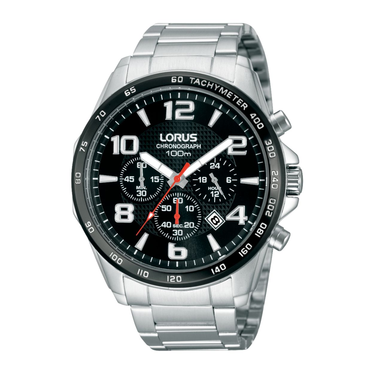 Dit herenhorloge is van het merk Lorus. Het is een chronograaf horloge gemaakt van staal. De diameter van de kast is 44 mm en de kast is 12 mm dik.
De verdere specificaties van het horloge zijn als volgt:
Glassoort: hardlex mineraal glas
Bandbreedte: 20
Kastmateriaal: staal
Waterdichtheid: 10 ATM
Techniek: quartz