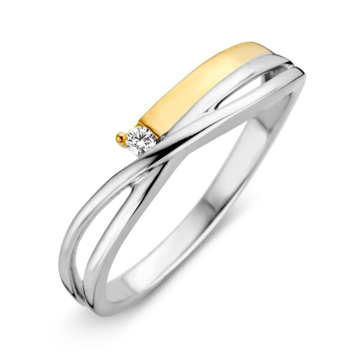 Ring bicolor briljant Maat 56