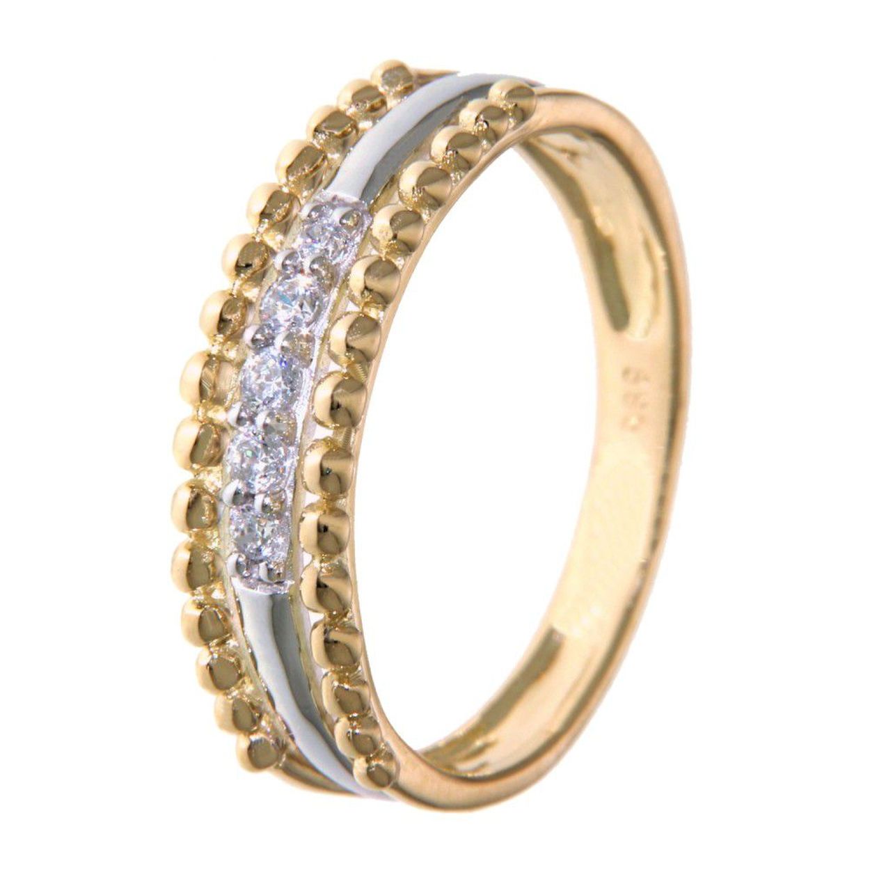 Ring bicolor zirkonia