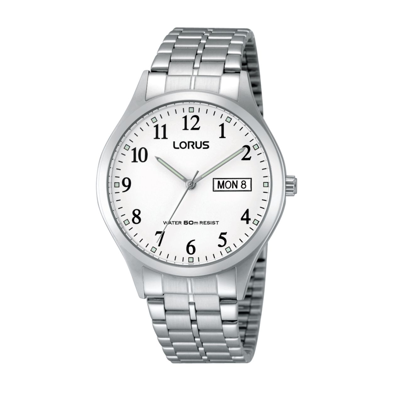 Dit herenhorloge is van het merk Lorus. Het is een analoog horloge gemaakt van staal. De diameter van de kast is 37 mm en de kast is 9 mm dik.
De verdere specificaties van het horloge zijn als volgt:
Glassoort: hardlex mineraal glas
Bandbreedte: 18
Kastmateriaal: metaal
Waterdichtheid: 5 ATM
Techniek: quartz