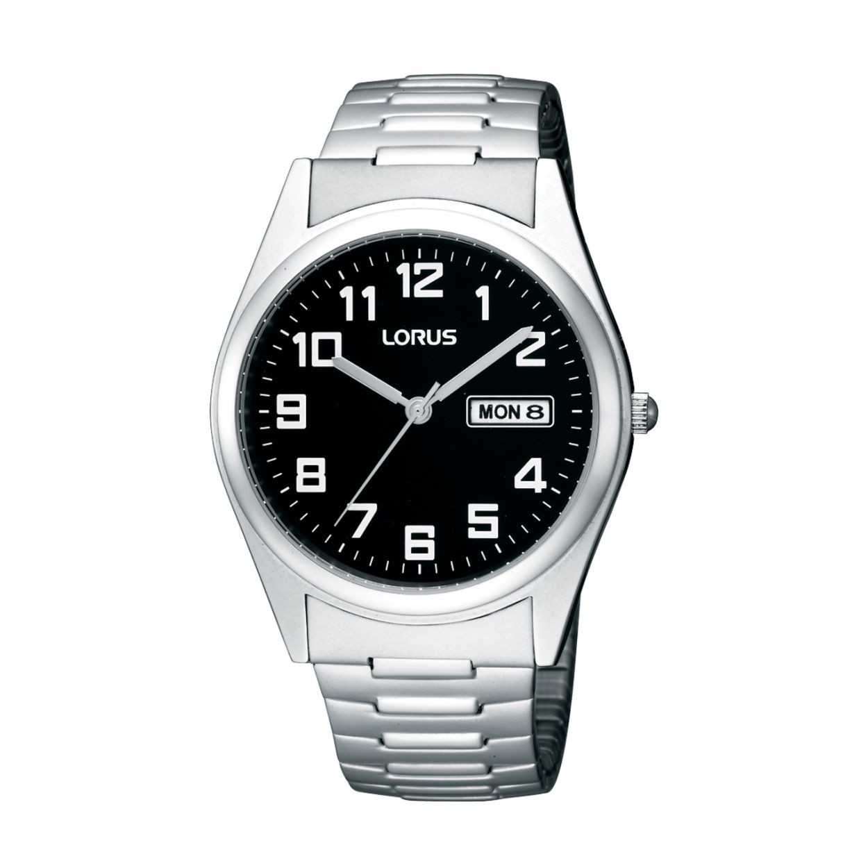 Dit herenhorloge is van het merk Lorus. Het is een analoog horloge gemaakt van staal. De diameter van de kast is 37.5 mm en de kast is 8.5 mm dik.
De verdere specificaties van het horloge zijn als volgt:
Glassoort: hardlex mineraal glas
Bandbreedte: 18.5
Kastmateriaal: metaal
Waterdichtheid: 3 ATM
Techniek: quartz