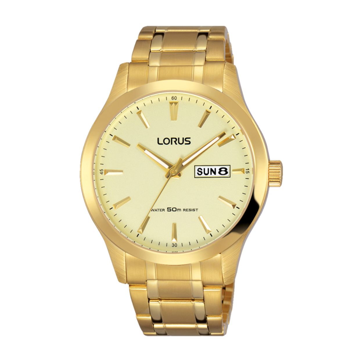 Dit herenhorloge is van het merk Lorus. Het is een analoog horloge gemaakt van staal. De diameter van de kast is 40 mm en de kast is 10 mm dik.
De verdere specificaties van het horloge zijn als volgt:
Glassoort: hardlex mineraal glas
Bandbreedte: 19
Kastmateriaal: metaal
Waterdichtheid: 5 ATM
Techniek: quartz