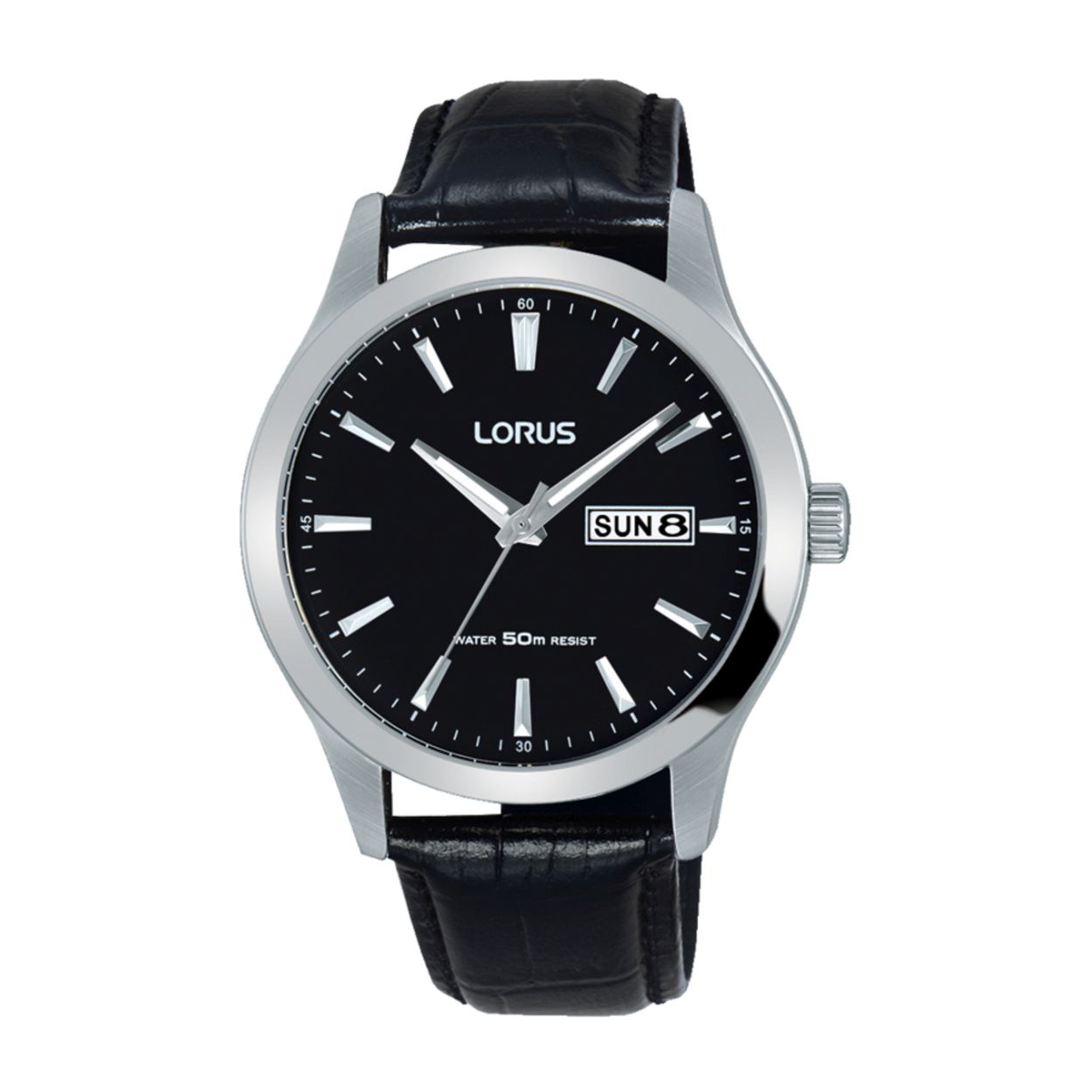 Dit herenhorloge is van het merk Lorus. Het is een analoog horloge gemaakt van leer. De diameter van de kast is 40 mm en de kast is 10 mm dik.
De verdere specificaties van het horloge zijn als volgt:
Glassoort: hardlex mineraal glas
Bandbreedte: 20
Kastmateriaal: metaal
Waterdichtheid: 5 ATM
Techniek: quartz
