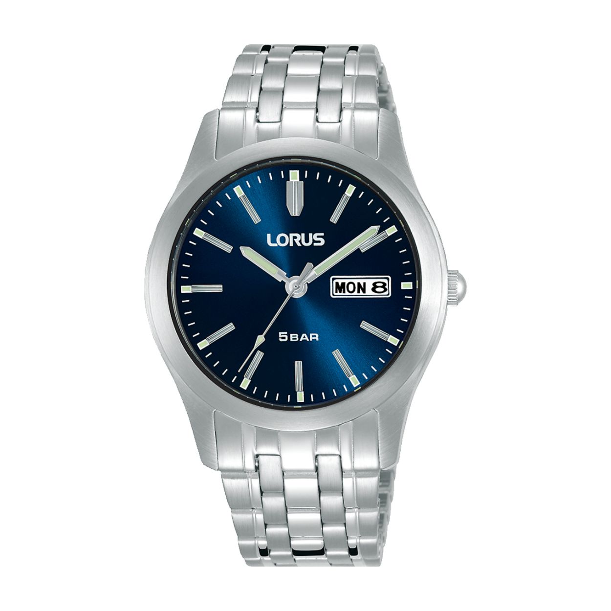 Dit herenhorloge is van het merk Lorus. Het is een analoog horloge gemaakt van staal. De diameter van de kast is 38 mm en de kast is 8.5 mm dik.
De verdere specificaties van het horloge zijn als volgt:
Glassoort: hardlex mineraal glas
Bandbreedte: 18
Kastmateriaal: staal
Waterdichtheid: 5 ATM
Techniek: quartz