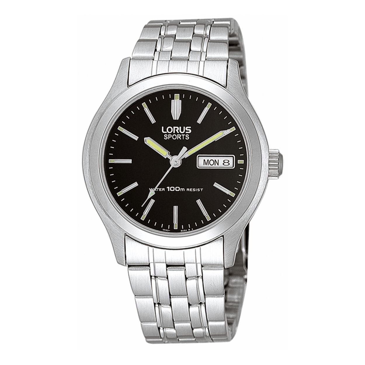 Dit herenhorloge is van het merk Lorus. Het is een analoog horloge gemaakt van staal. De diameter van de kast is 38 mm en de kast is 8.5 mm dik.
De verdere specificaties van het horloge zijn als volgt:
Glassoort: hardlex mineraal glas
Bandbreedte: 19.5
Kastmateriaal: staal
Waterdichtheid: 10 ATM
Techniek: quartz