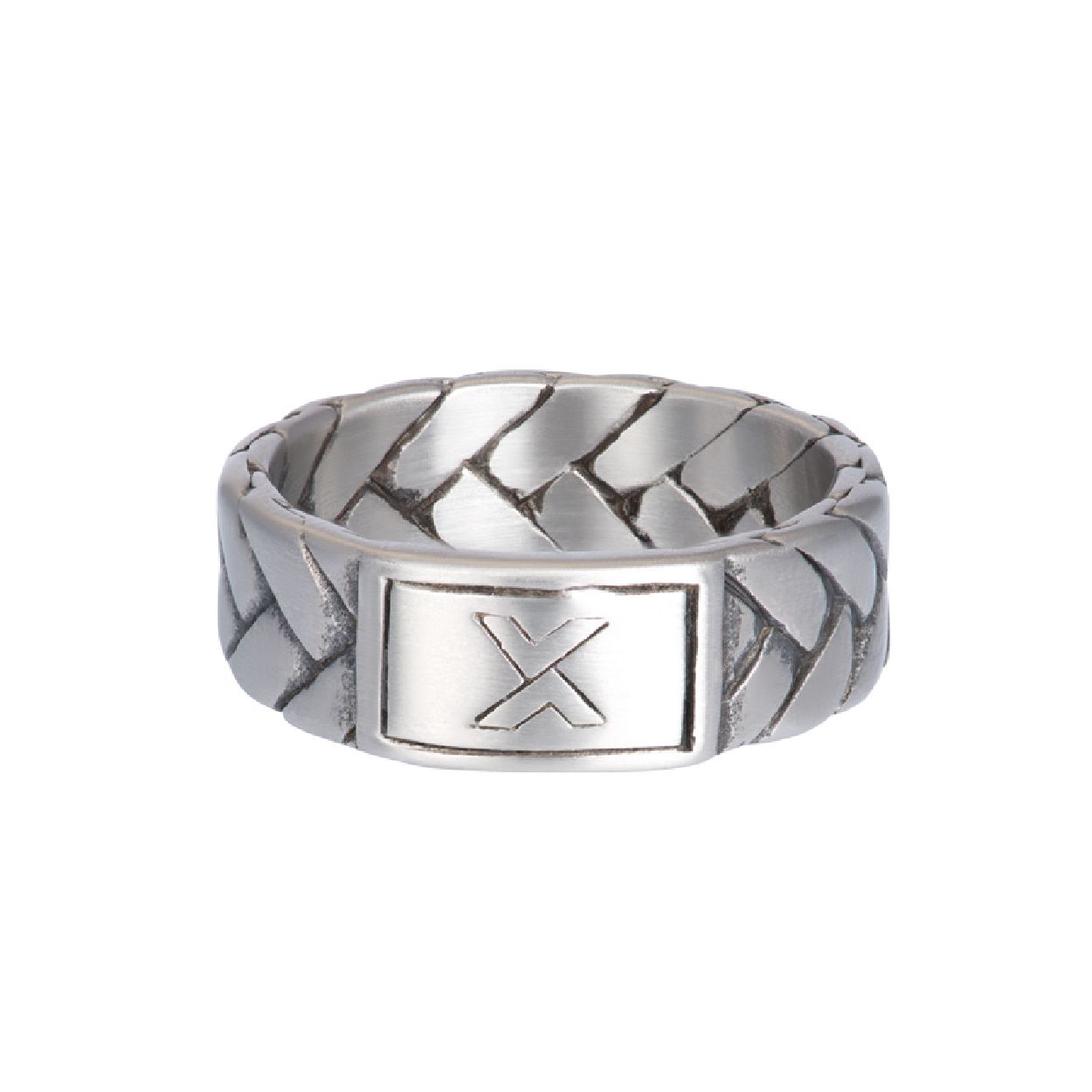 Dit is een sieraad van het merk iXXXi.  De ring is grijs van kleur.