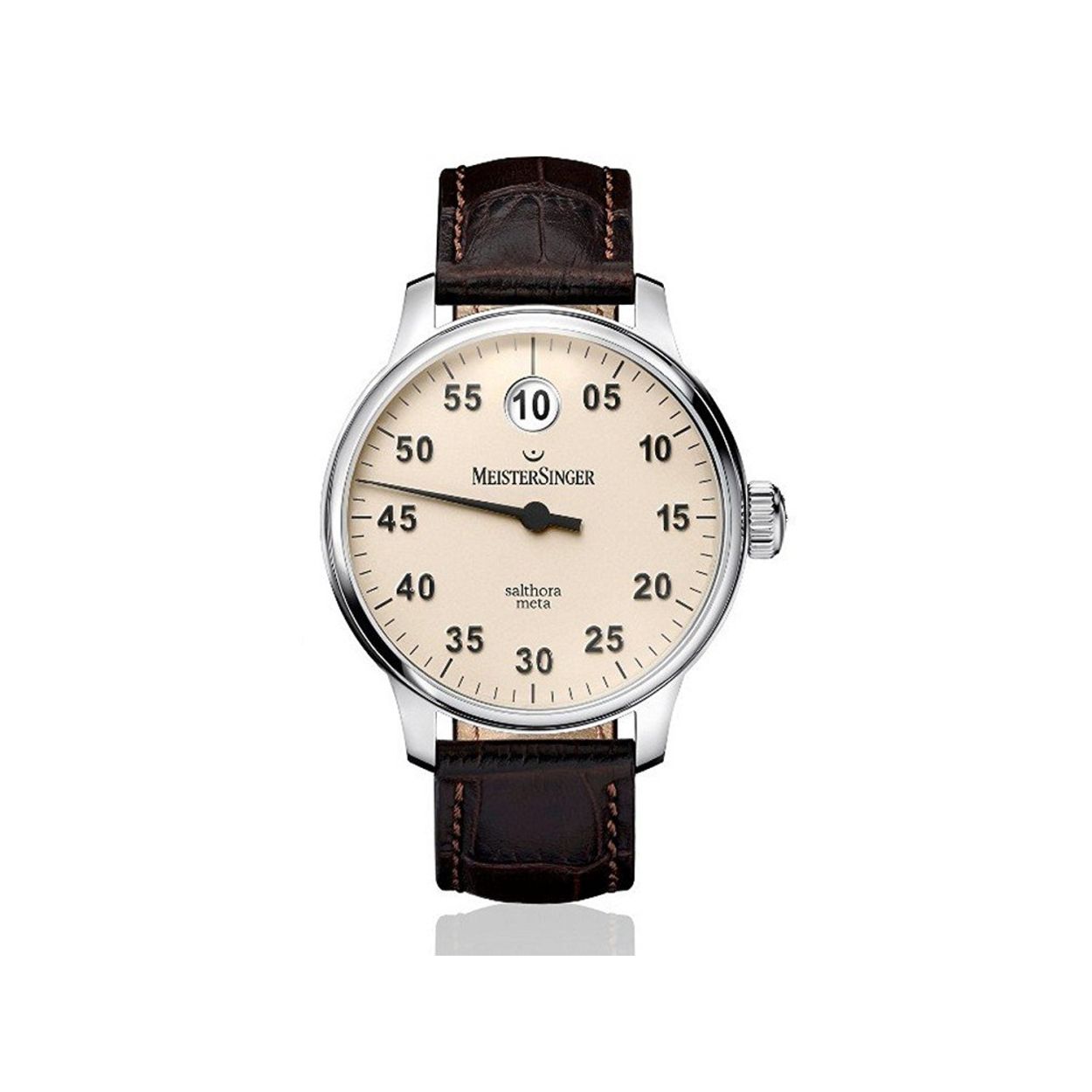 Algemeen
Geslacht: heren
Model: SAM903

Voordelen
- bewegingsenergie
- band echt leer bruin
- wijzerplaat beige met zwarte cijfers (arabisch)
- glas is zeer krasvast
- duidelijke tijdsweergave
- spat waterdicht: handenwassen, regen
- geen batterij nodig
- maat kast 43mm (breedte) 13mm (dikte)




