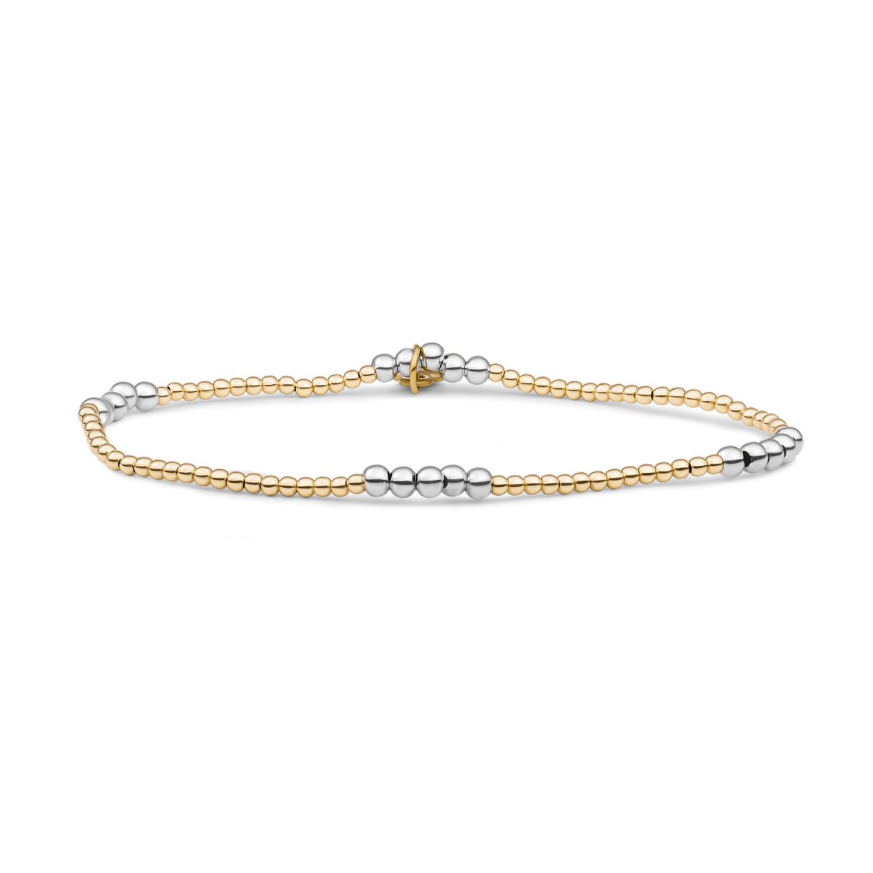 Armband | Bicolor mix 2mm Goud + 3mm Zilver