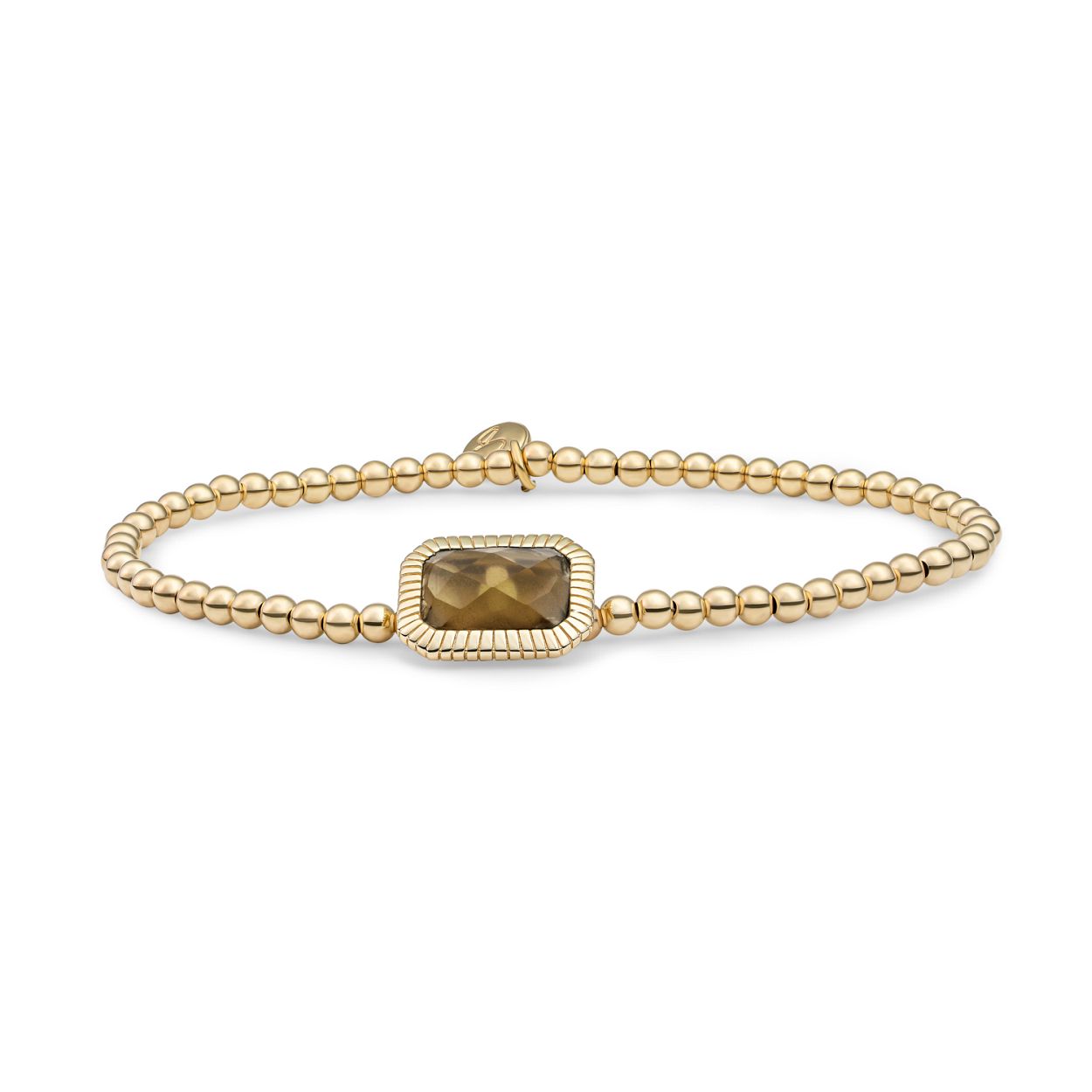 Armband - Goud - Smoky Quartz Baguette