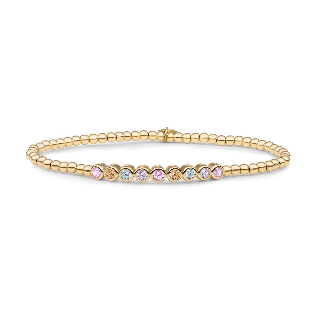 Armband | Crystal Tube - Goud - Multi CZ