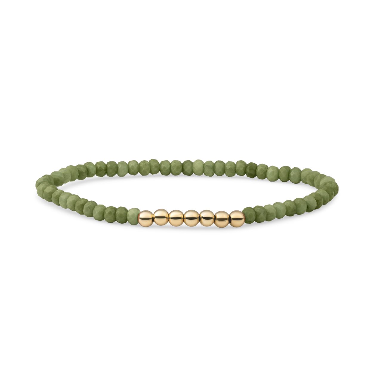 Armband | Lime Jade Reverse Universe - Goud - 4mm