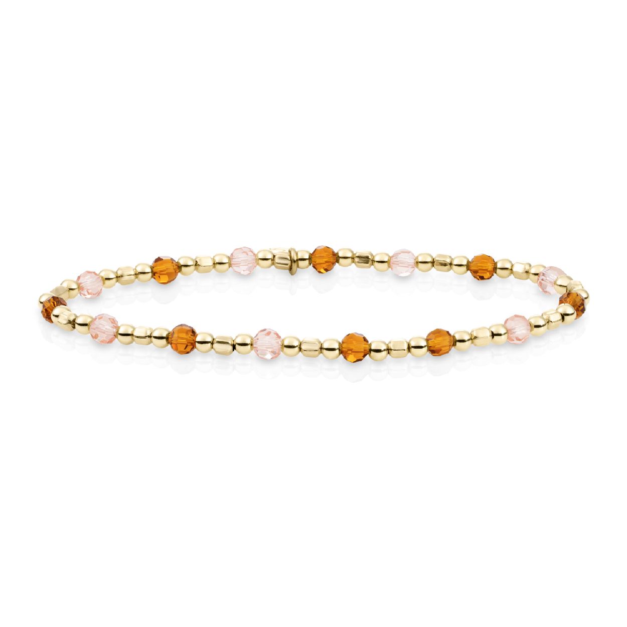 Armband - Goud - Citrien Quartz & Champagne Quartz