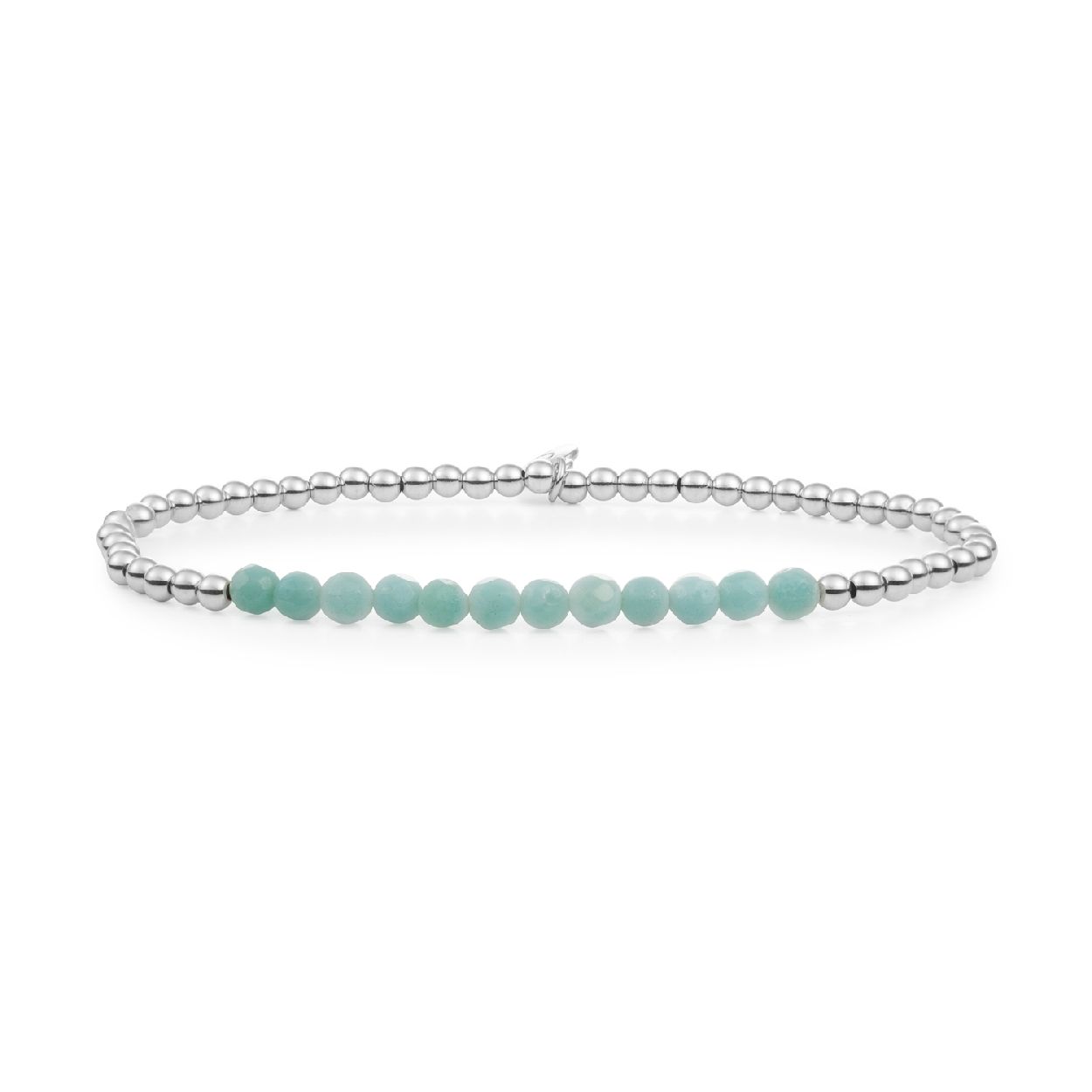 Deze armband is van het merk Sparkling Jewels. Het is een damessieraad. De armband is zilver van kleur.
De verdere specificaties van de armband zijn als volgt:
Steensoort:Amazoniet