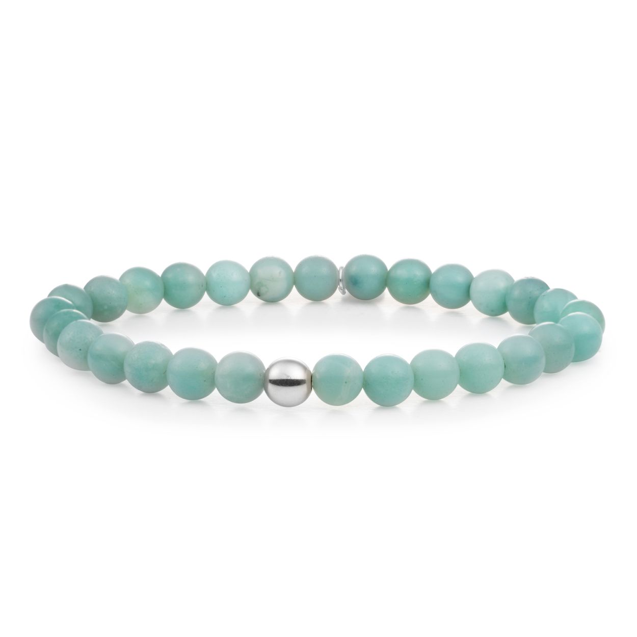 Sparkling Jewels - Armband - Amazoniet 6mm