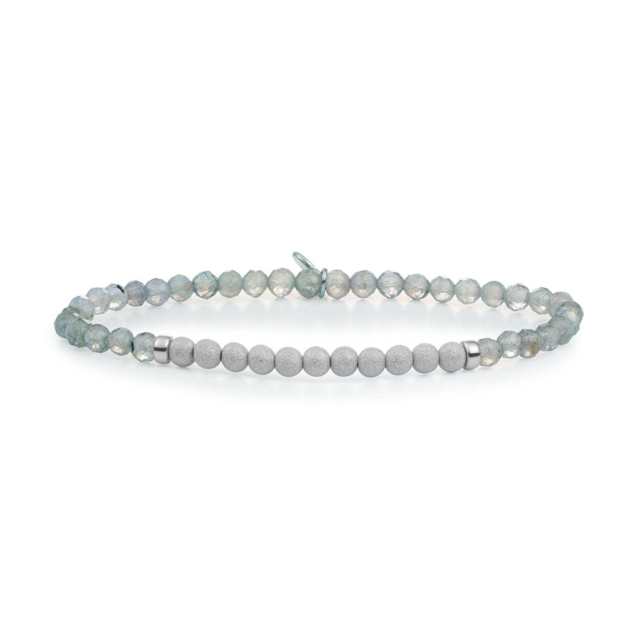 Armband - Labradoriet Lichtjaar - Zilver Champagne