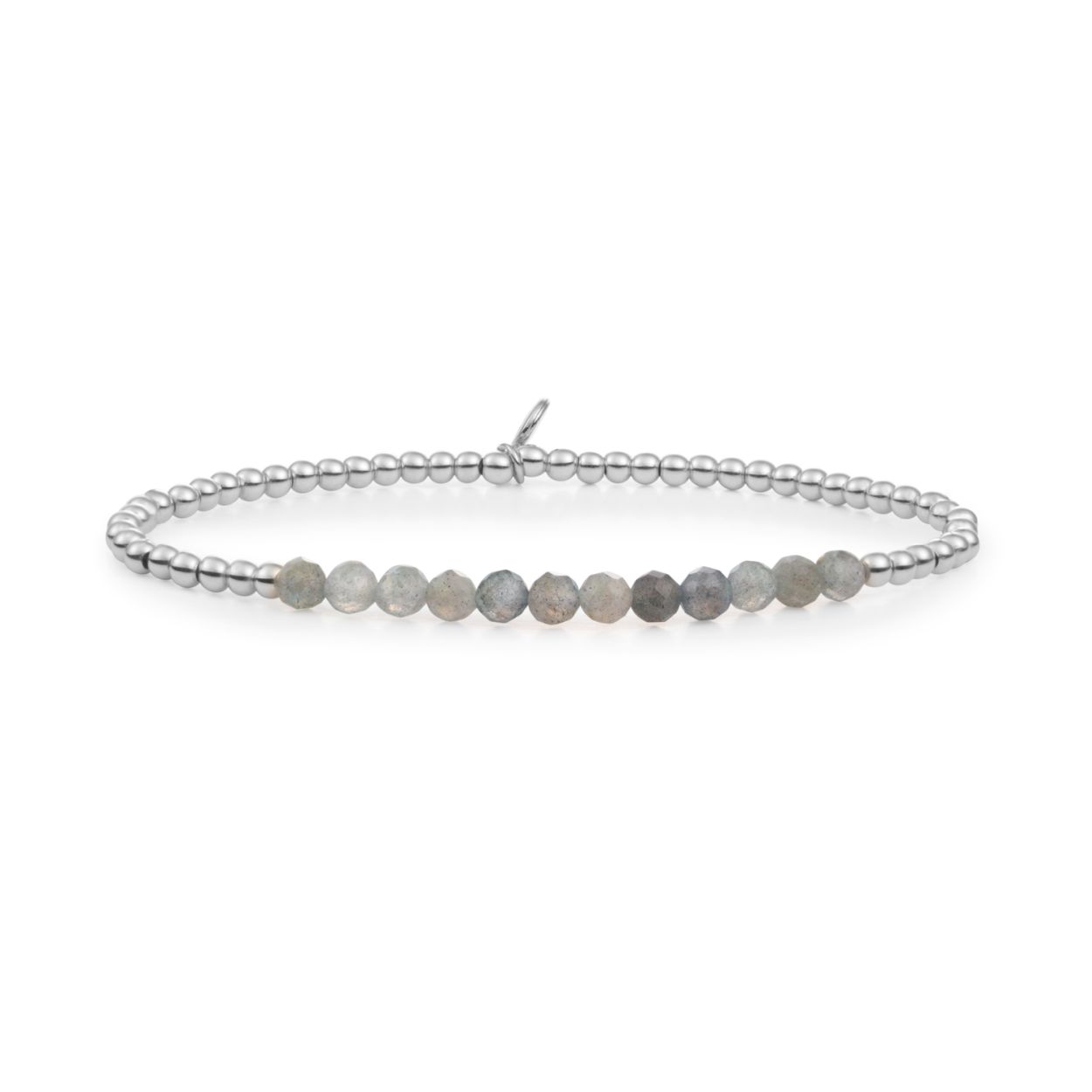 SPARKLING JEWELS ARMBAND ZILVER LABRADORITE