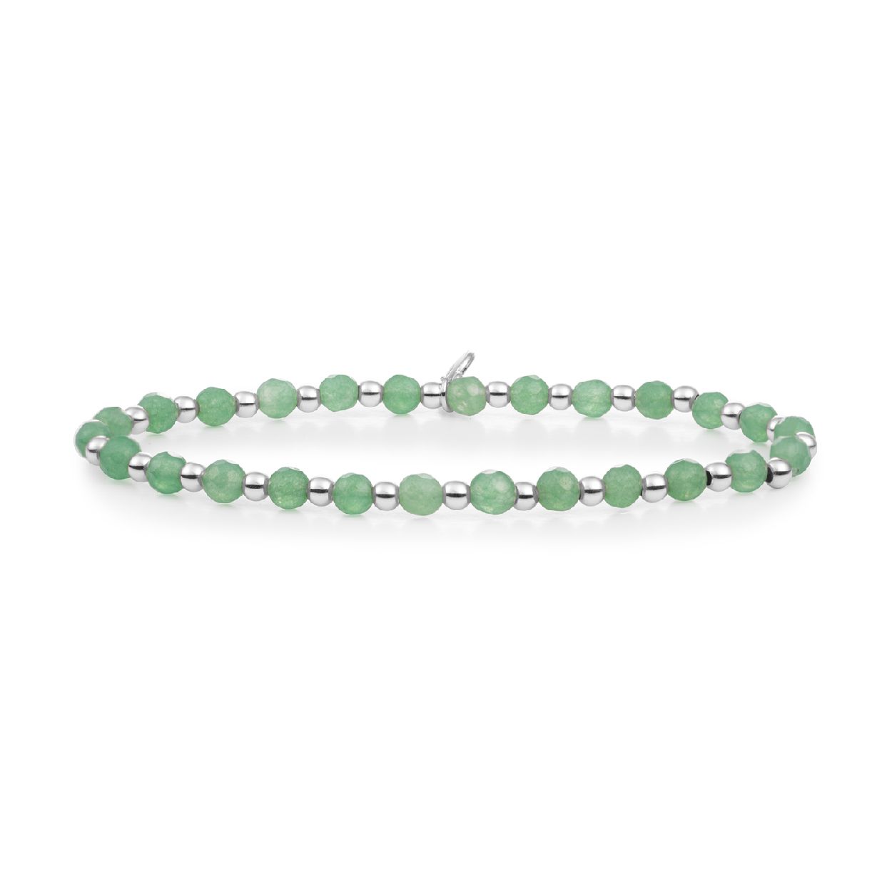 Armband - Groen Aventurijn Interstellar - Zilver 3mm