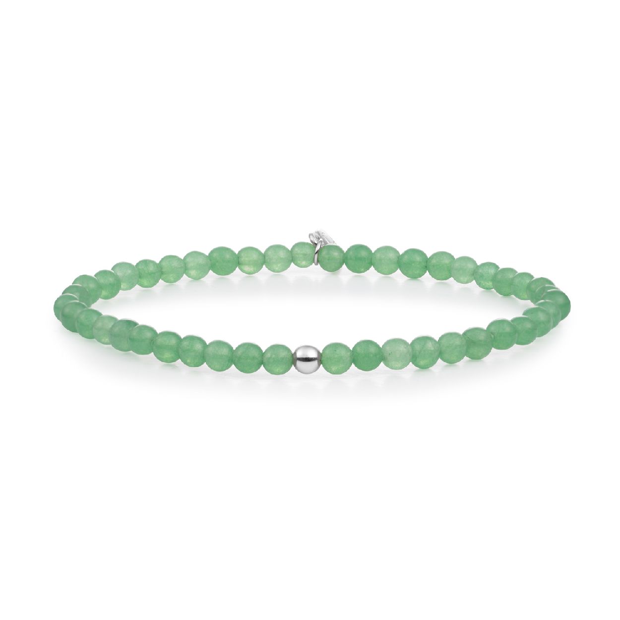 Armband - Groen Aventurijn Saturn small - Zilver 4mm