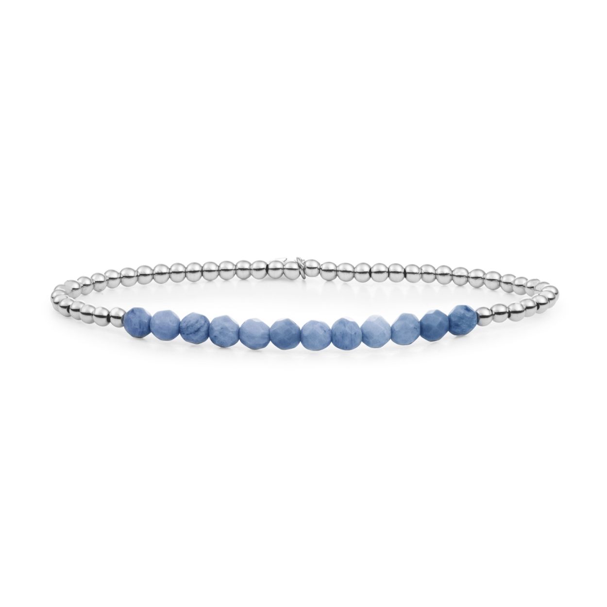 Armband - Blauwe Aventurijn Universum - Zilver 3mm