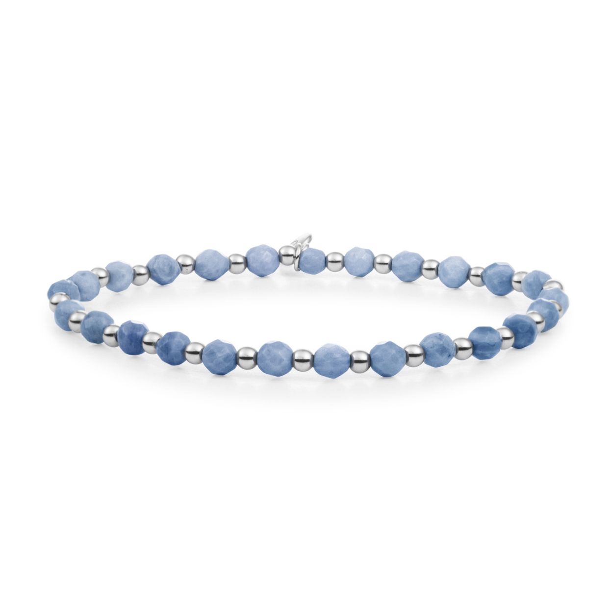 Armband - Blauwe Aventurijn Interstellar - Zilver 3mm
