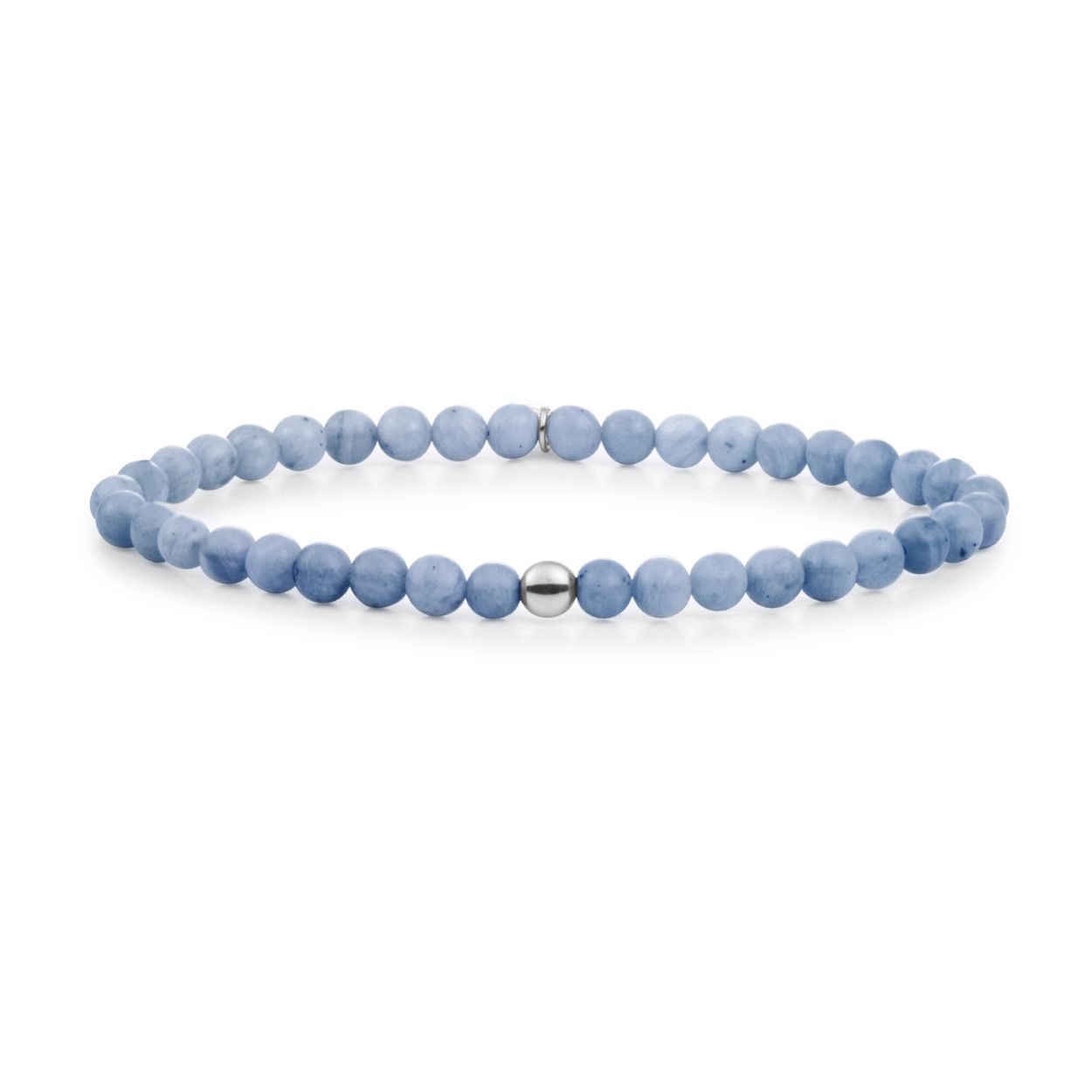 Armband - Blauwe Aventurijn Saturnus small - Zilver 4mm