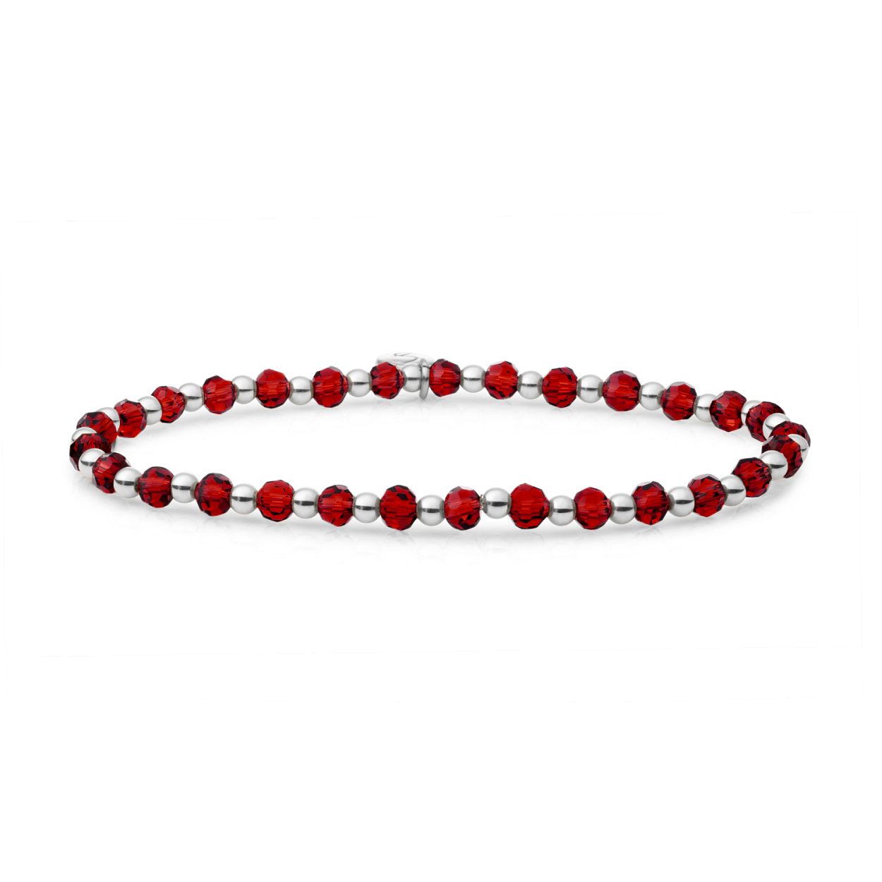 Armband - Ruby Quartz Interstellar - Zilver 3mm