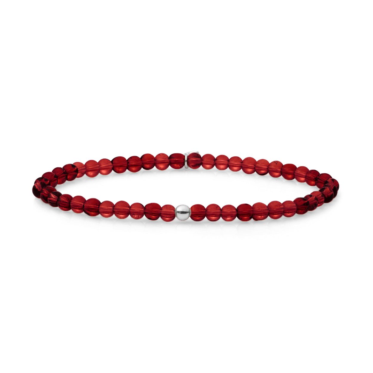 Armband - Ruby Quartz Saturn small - Zilver 4mm