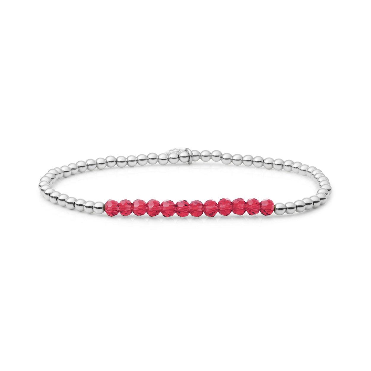 Armband - Fuchsia Quartz Universe - Zilver 3mm