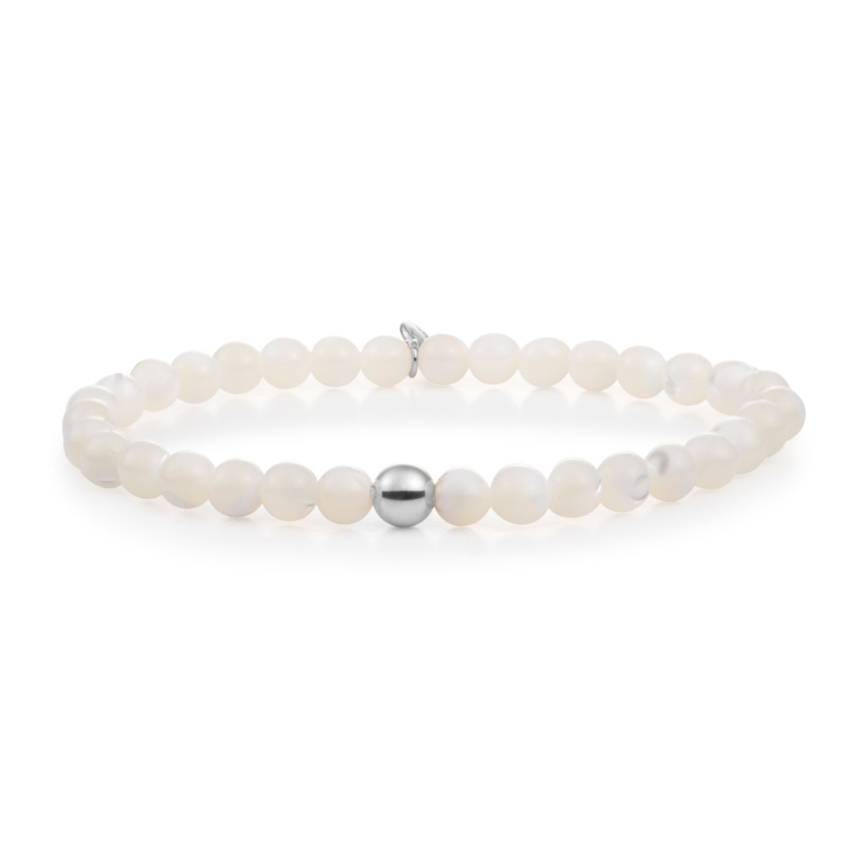Armband - Parel Saturnus large - Zilver 6mm