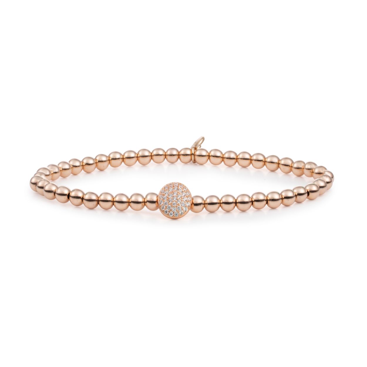 Armband - Rosegoud Disc Galaxy - 4mm