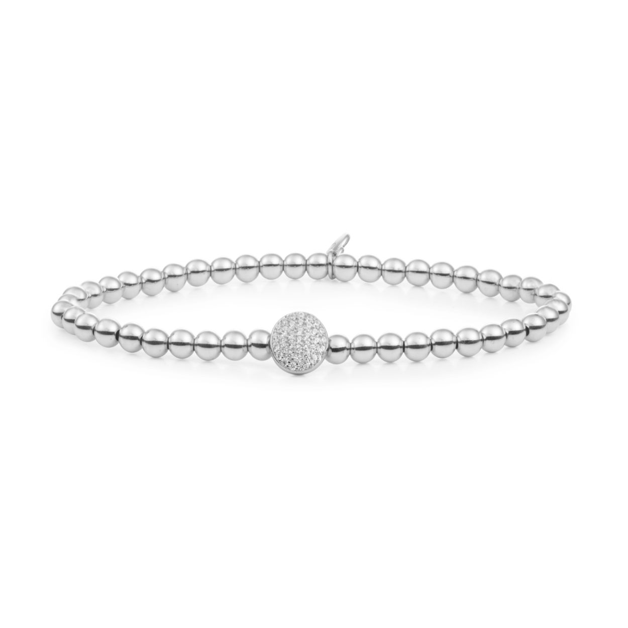 Sparkling Jewels. Silver Disc Galaxy Medium. 4mm