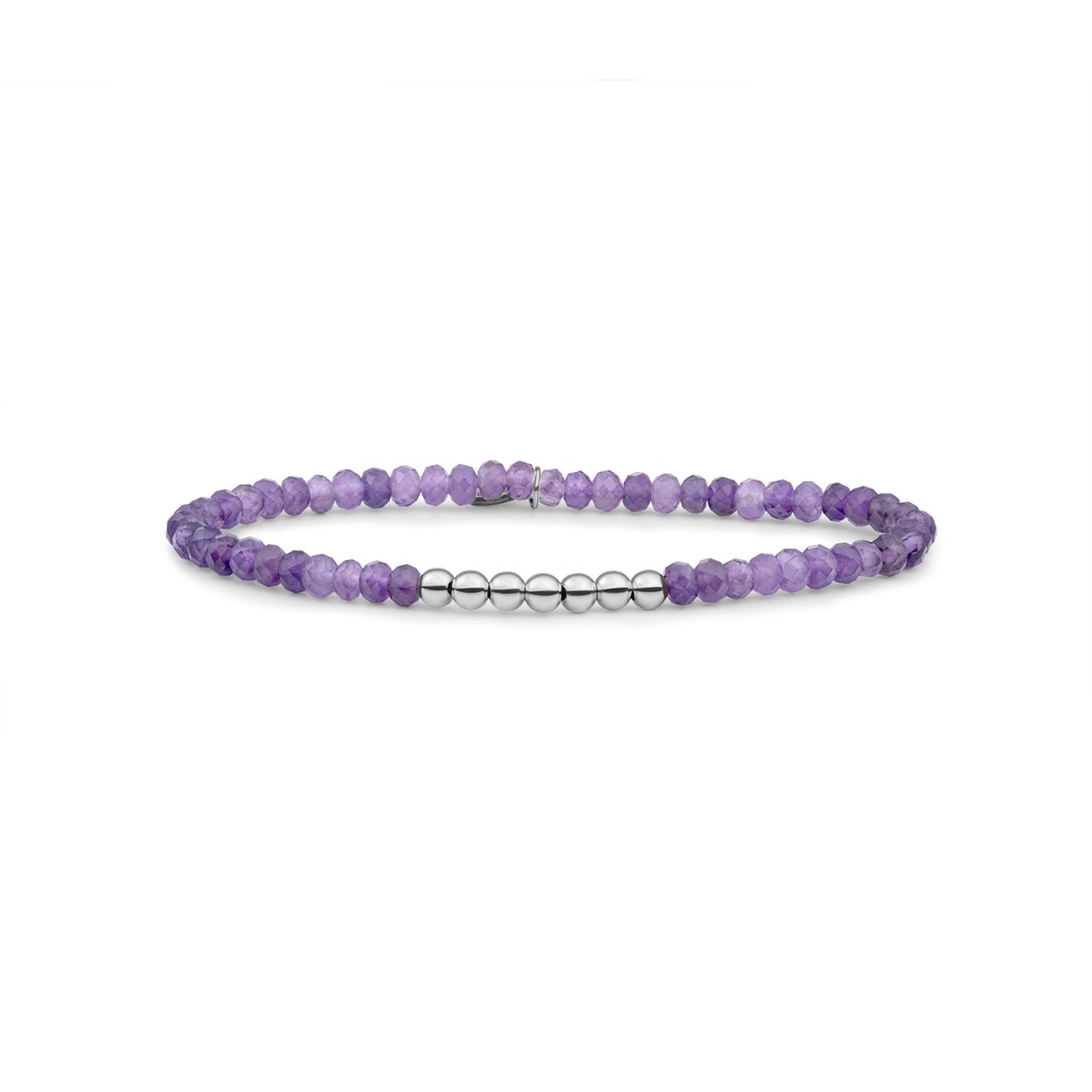 Armband | Amethyst 4mm Reverse Universe - Zilver