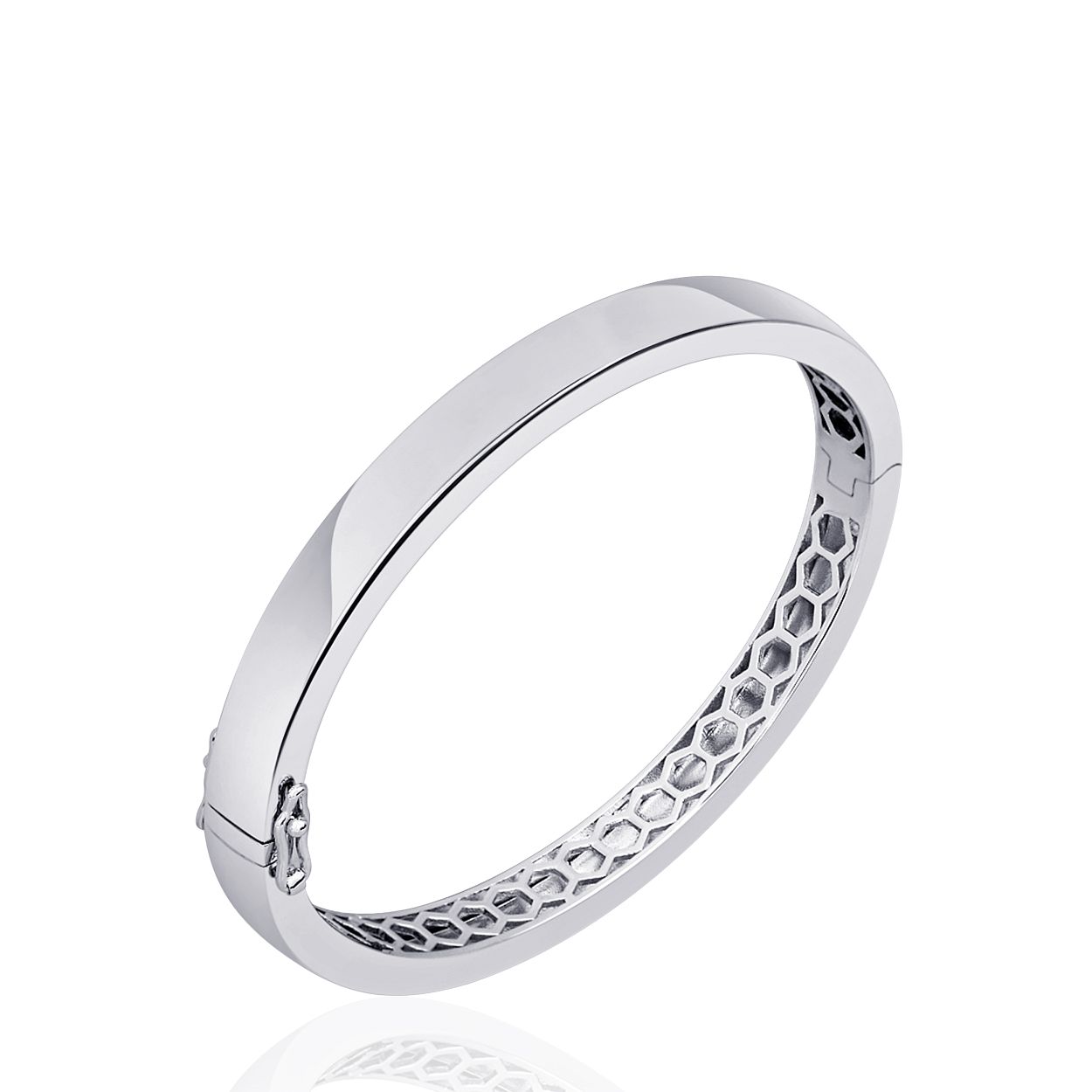 Van Zaanen Bangle 925 Zilver 

Rhodium plated  
maat 56