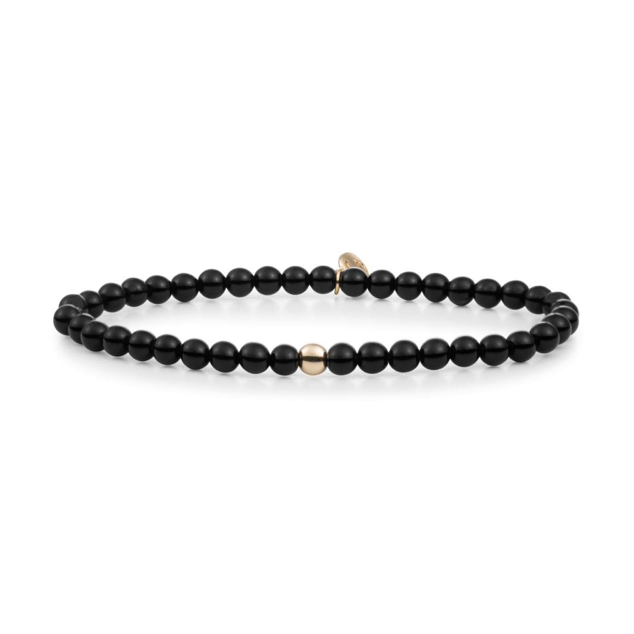 Armband - Onyx Saturnus small - Goud 4mm