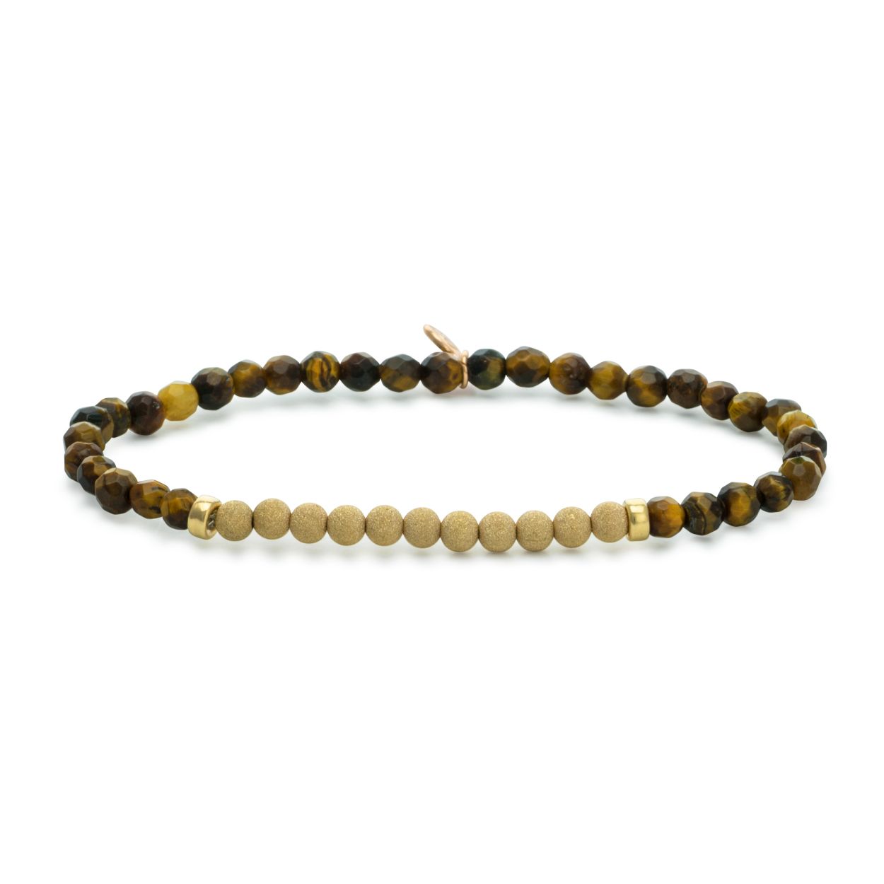 Armband - Tijgeroog Lichtjaar - Goud Champagne