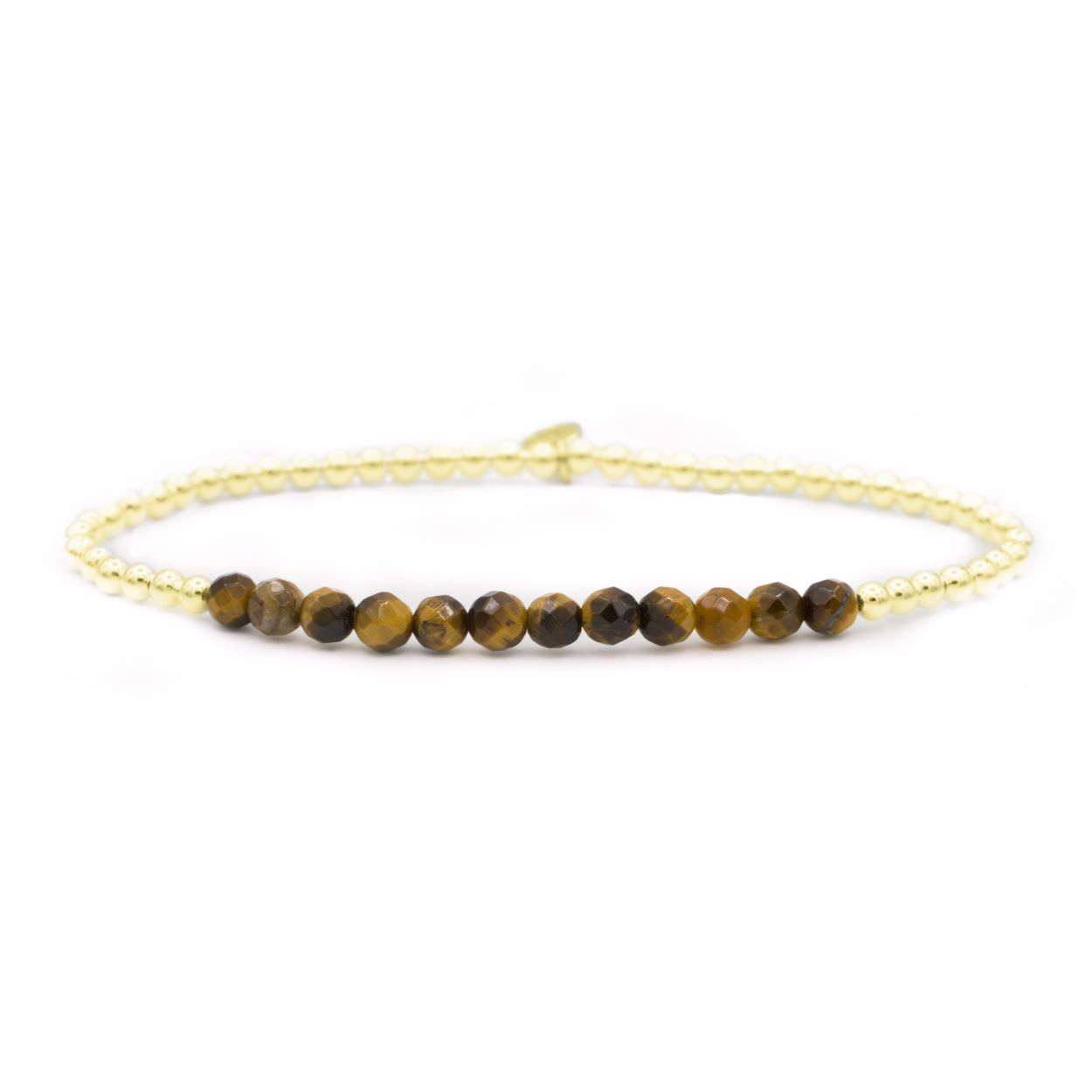 Armband - Tijgeroog Universum - Goud 3mm