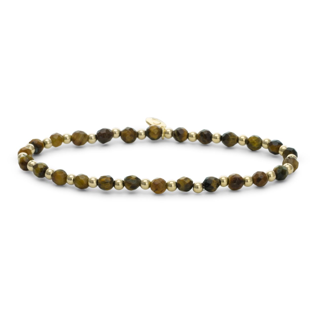 Armband - Tijgeroog Interstellar - Goud 3mm