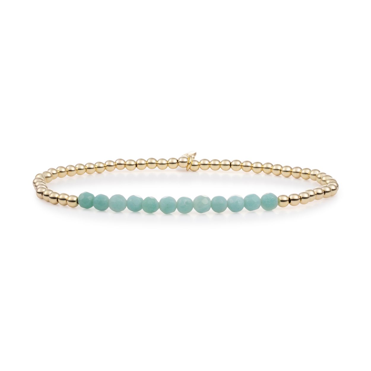 Sparkling Jewels - Armband - Amazoniet 3mm